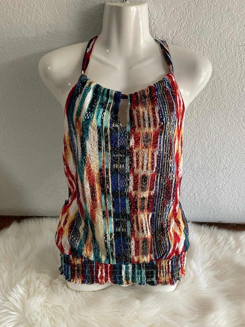 HeartSoul Multicolor Striped Halter Top